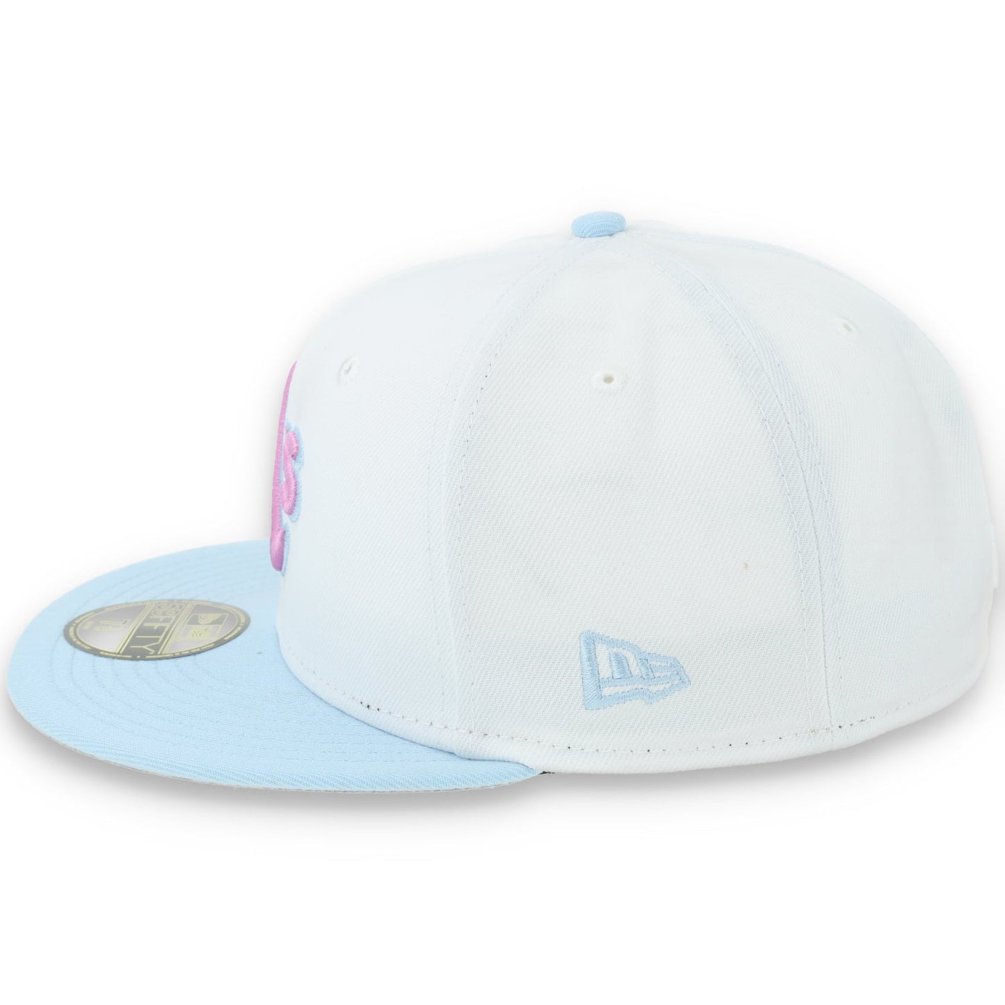 New Era Oakland Athletics Color Pack 59FIFTY Fitted Hat-White/Light Blue /Pink