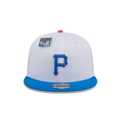New Era Pittsburgh Pirates Cotton Candy Big League Chew Flavor Pack 9FIFTY Snapback Hat-White/Blue