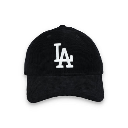 New Era Los Angeles Dodgers Corduroy 9TWENTY Adjustable Hat-Black/White