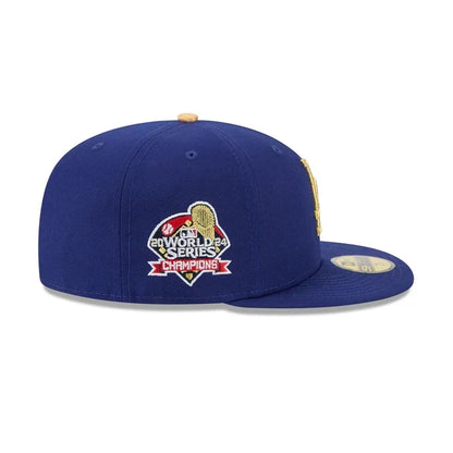 New Era Los Angeles Dodgers 2024 World Series Champions 59FIFTY Fitted Hat-Royal/Gold
