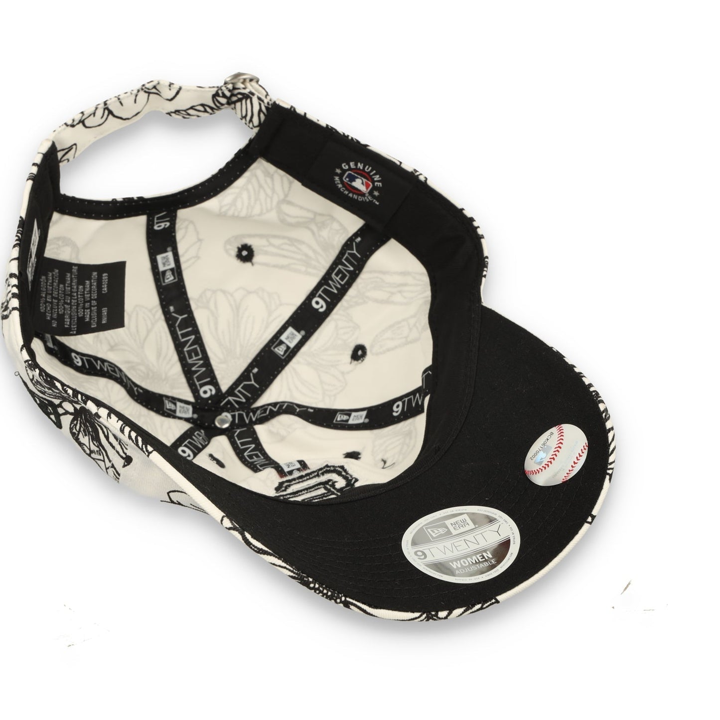 New Era Women's San Francisco Giants Floral 9TWENTY Adjustable Hat-White/Black