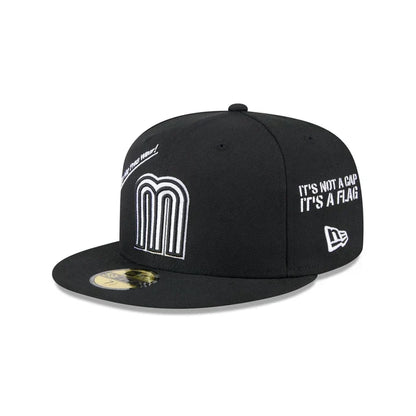 New Era Mexico Anniversary Logos  59FIFTY Fitted Hat-Black/White