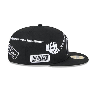 New Era Mexico Anniversary Logos  59FIFTY Fitted Hat-Black/White