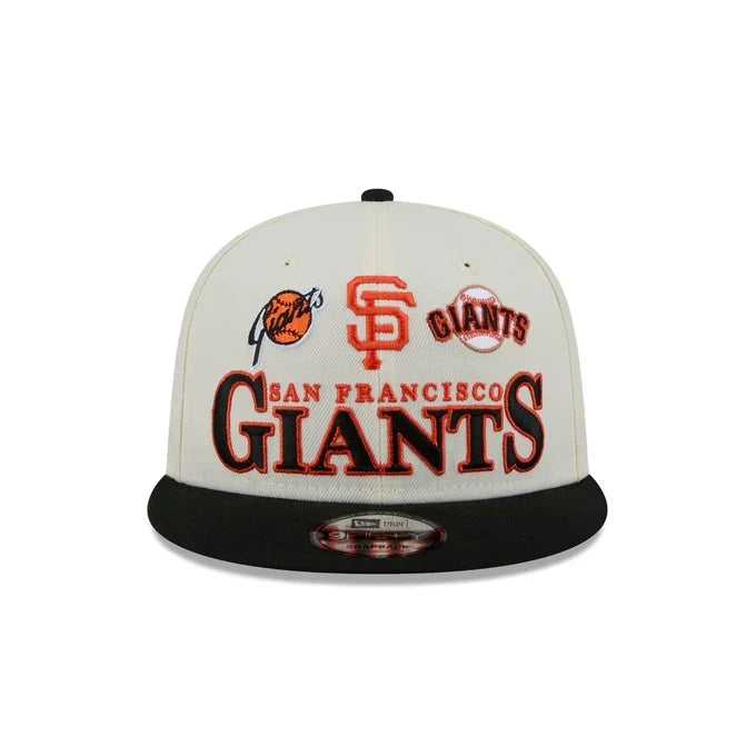New Era San Francisco Giants Multi Logo Archive 9FIFTY Snapback Hat - Cream