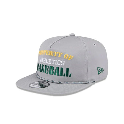 New Era Oakland Athletics Vintage Gray Rope Golfer Snapback Hat-Gray