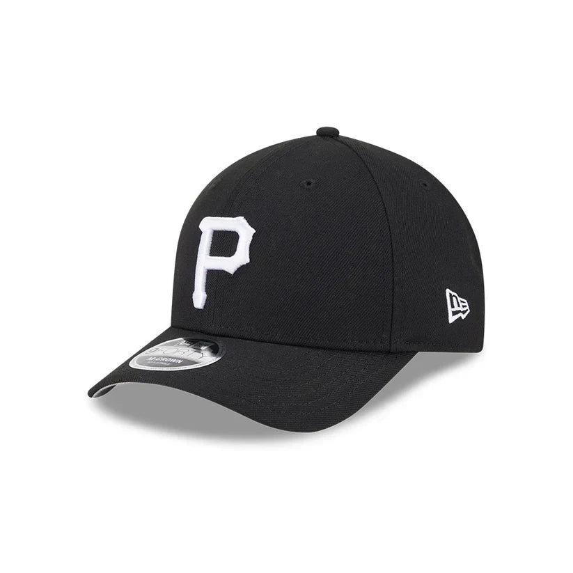 New Era Pittsburgh Pirates 39THIRTY M-Crown A-Frame Stretch Fit Hat-Black/White