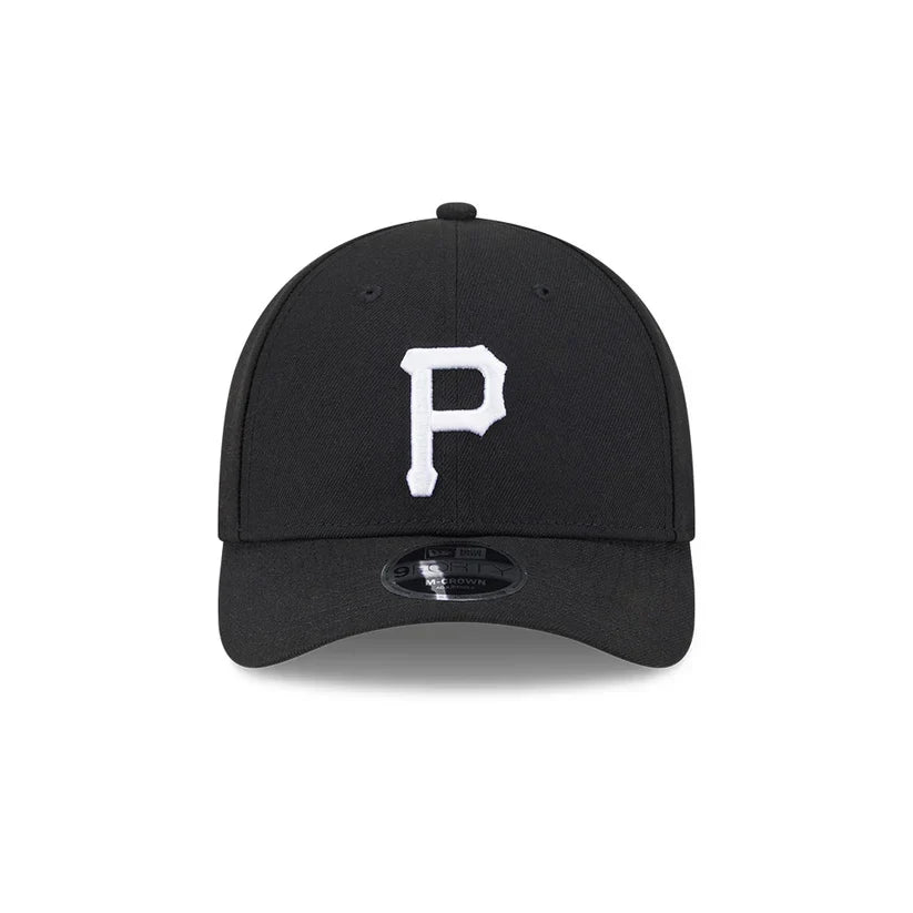 New Era Pittsburgh Pirates 39THIRTY M-Crown A-Frame Stretch Fit Hat-Black/White