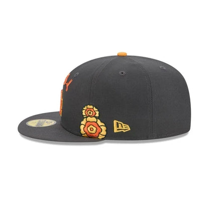 New Era Los Angeles Dodgers Day of the Dead 59FIFTY Fitted Hat-Graphite