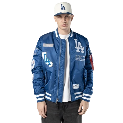 New Era Alpha Industries Los Angeles Dodgers Bomber Jacket - Royal
