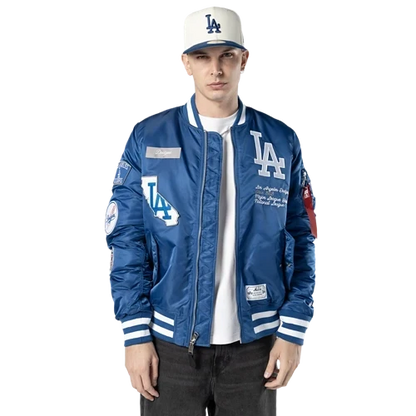 New Era Alpha Industries Los Angeles Dodgers Bomber Jacket - Royal