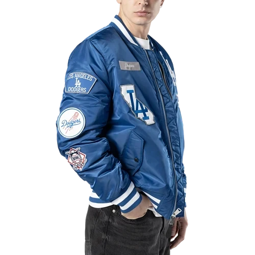 New Era Alpha Industries Los Angeles Dodgers Bomber Jacket - Royal