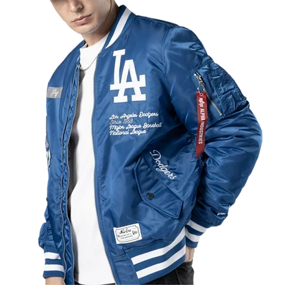 New Era Alpha Industries Los Angeles Dodgers Bomber Jacket - Royal