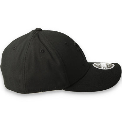 New Era Athletics 39THIRTY M-Crown A-Frame Stretch Fit Hat-Black/Black