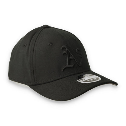 New Era Athletics 39THIRTY M-Crown A-Frame Stretch Fit Hat-Black/Black