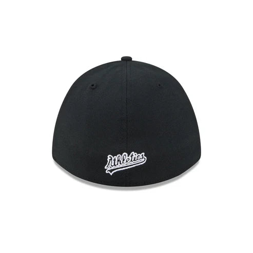 New Era Athletics 39THIRTY M-Crown A-Frame Stretch Fit Hat-Black/White
