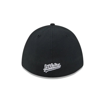 New Era Athletics 39THIRTY M-Crown A-Frame Stretch Fit Hat-Black/White