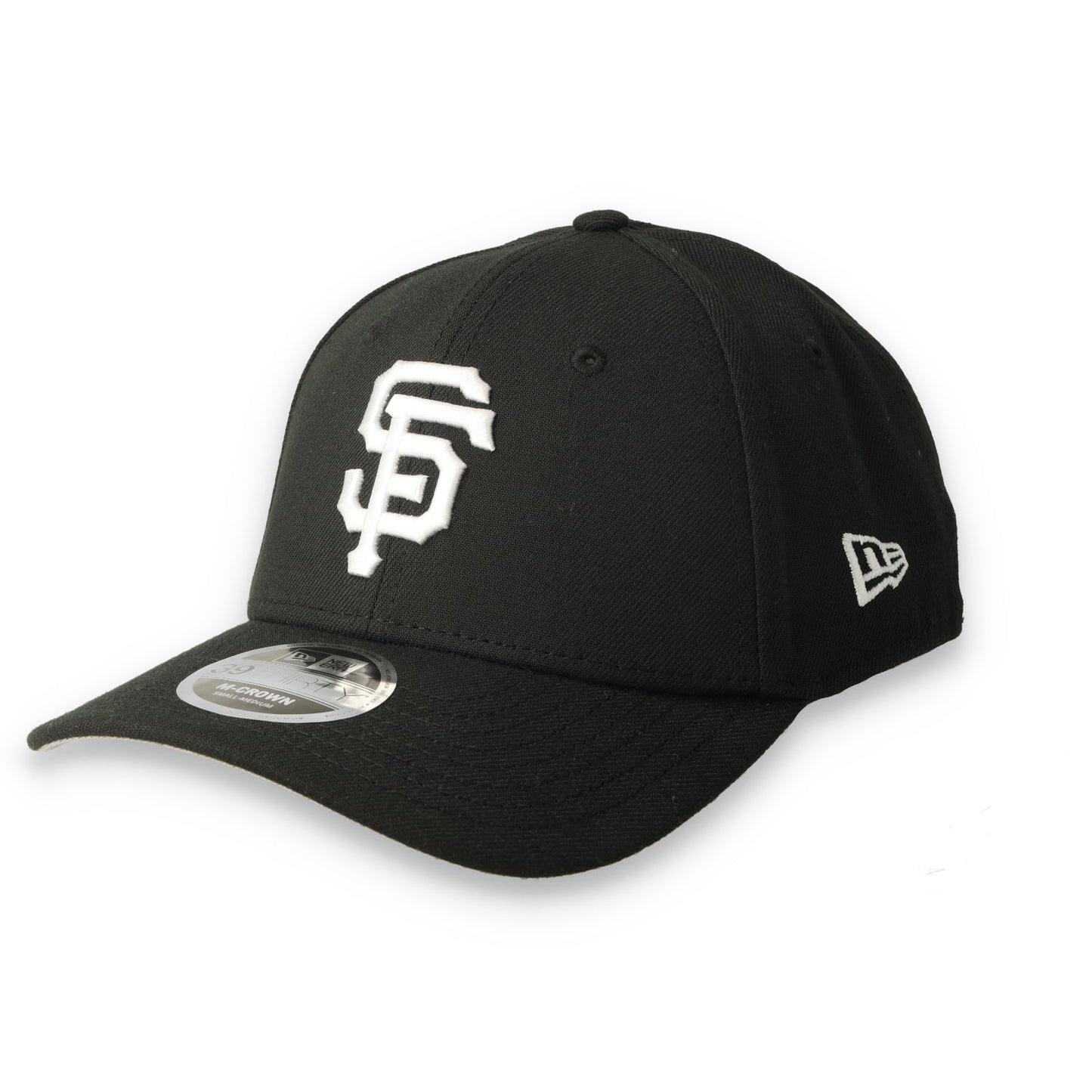 New Era San Francisco Giants 39THIRTY M-Crown A-Frame Stretch Fit Hat-Black/White