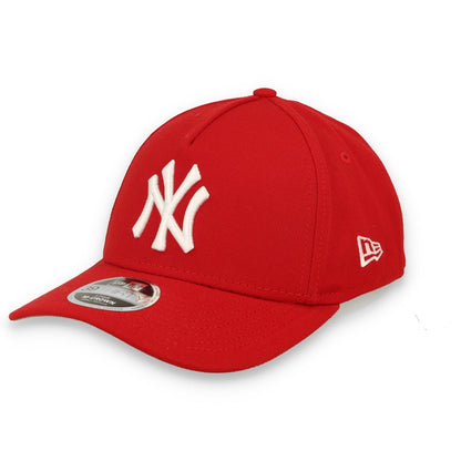 New Era New York Yankees Poly 39THIRTY M-Crown A-Frame Stretch Fit Hat-Scarlet