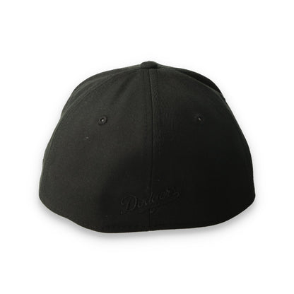 New Era Los Angeles Dodgers 39THIRTY M-Crown A-Frame Stretch Fit Hat-Black/Black