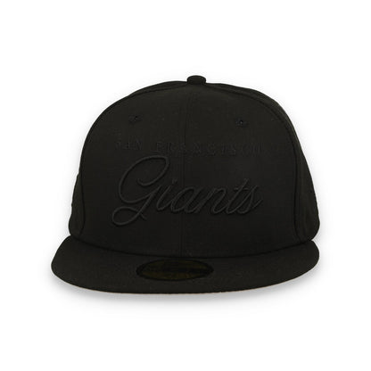 New Era San Francisco Giants Black Scripted 59FIFTY Fitted Hat