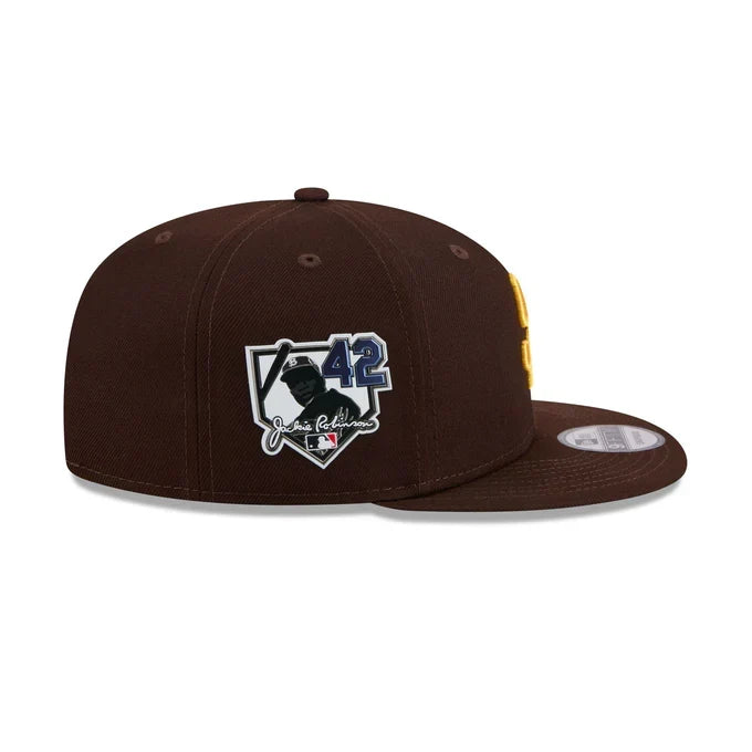 New Era San Diego Padres Jackie Robinson 2026 9FIFTY SNAPBACK Hat- Brown