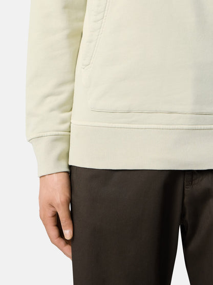 Stone Island Organic Cotton Fleece Pullover Hoodie in Sand