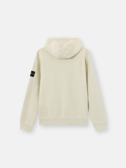 Stone Island Organic Cotton Fleece Pullover Hoodie in Sand