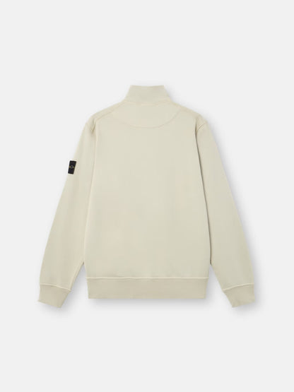 Stone Island Organic Cotton Fleece Track Jacket in Sand