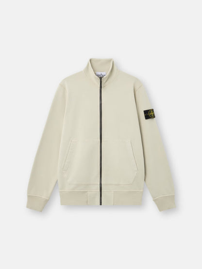Stone Island Organic Cotton Fleece Track Jacket in Sand