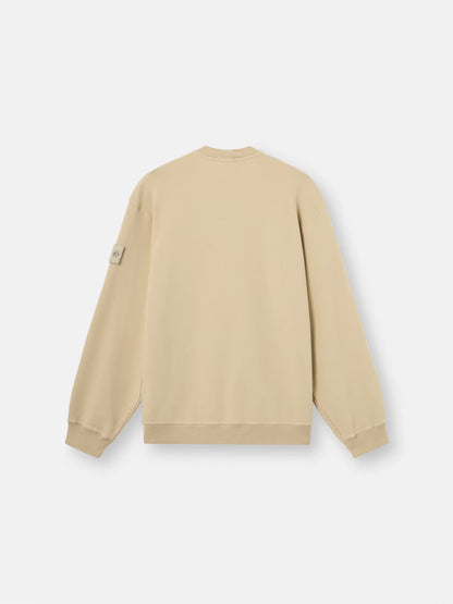 Stone Island Ghost Stretch Cotton Fleece Crewneck Sweatshirt in Beige