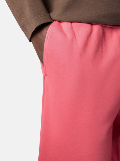 Stone Island Organic Cotton Fleece Jogger Shorts in Geranium