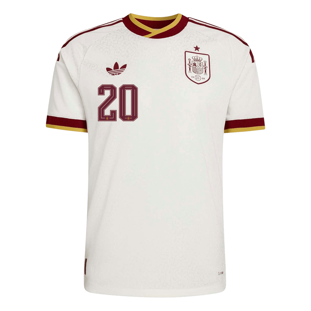 PEDRI #20 Mens Spain World Cup Away Jersey 2026 - Player Version (Slim Fit)