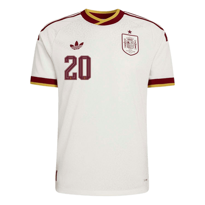 PEDRI #20 Mens Spain World Cup Away Jersey 2026 - Player Version (Slim Fit)
