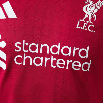 Liverpool Jersey 25/26 Home Football Kit Player Version Long Sleeves