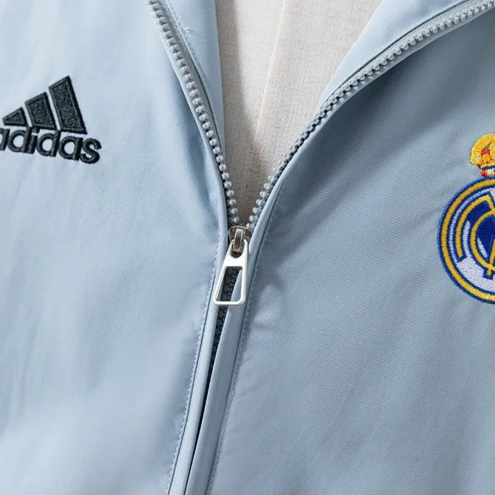 Real Madrid Windbreaker 2004-05 Football Jacket Black Grey