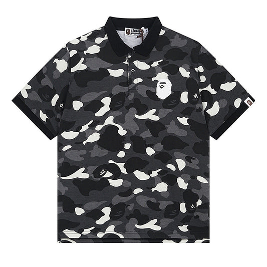 Bape Polo Men's and Women's T-shirt Short Sleeve