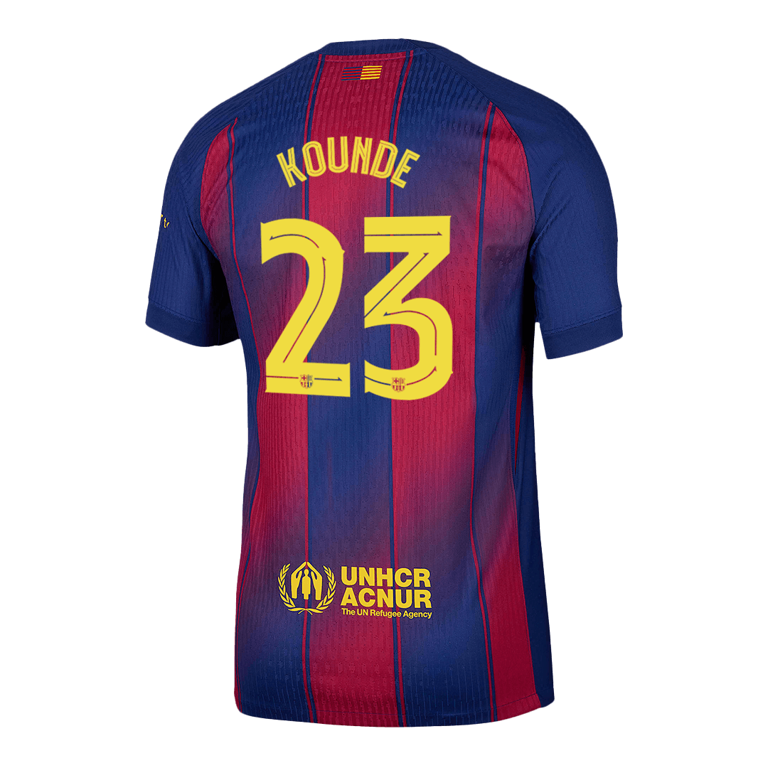 KOUNDE #23 Mens Barcelona Home Jersey 2025/26 UCL - Player Version (Slim Fit)