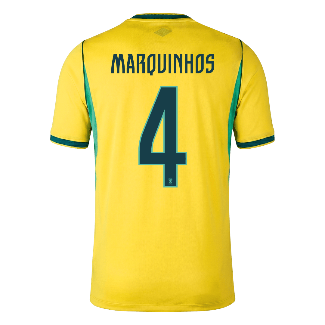 MARQUINHOS #4 Mens Brazil World Cup Home Jersey 2026 [PREMIUM]