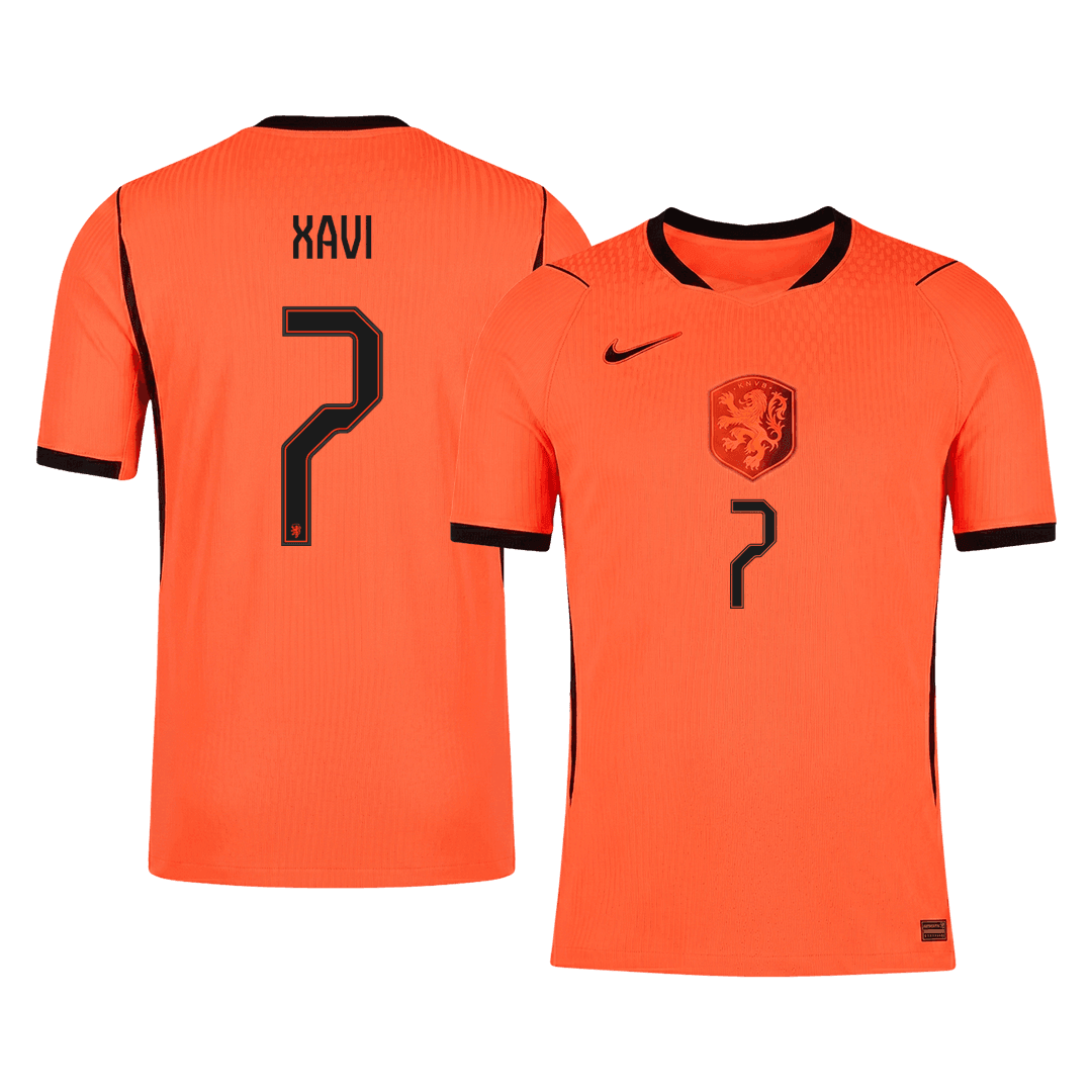XAVI #7 Mens Netherlands World Cup Home Jersey 2026 - Player Version (Slim Fit)