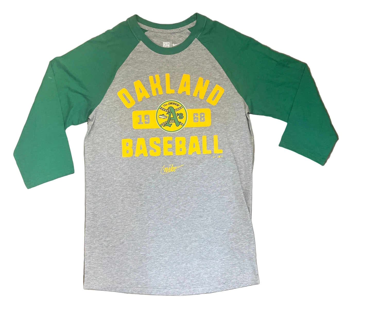 NIKE MAN'S OAKLAND ATHLETICS TSHIRT- GRAY/GREEN