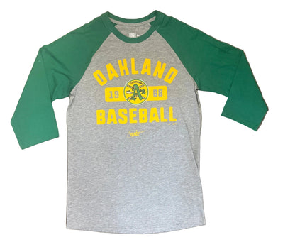 NIKE MAN'S OAKLAND ATHLETICS TSHIRT- GRAY/GREEN