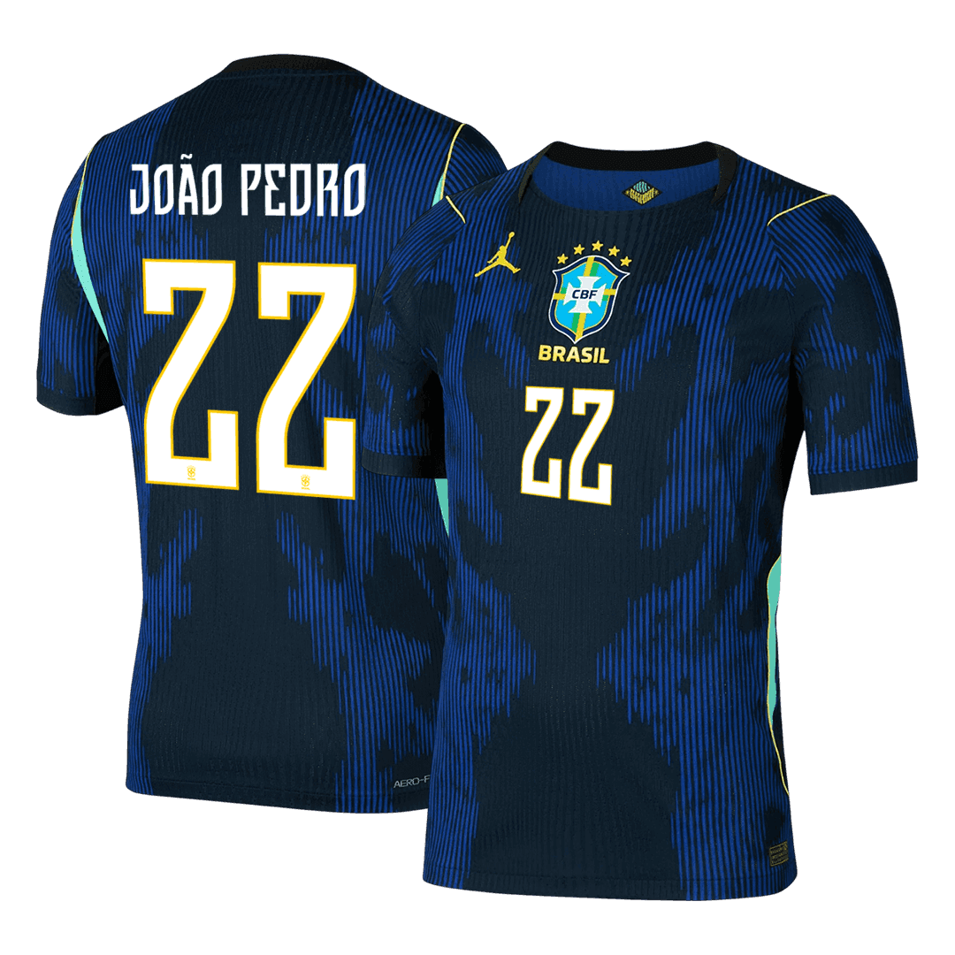 JOÃO PEDRO #22 Mens Brazil World Cup Away Jersey 2026 - Player Version (Slim Fit)