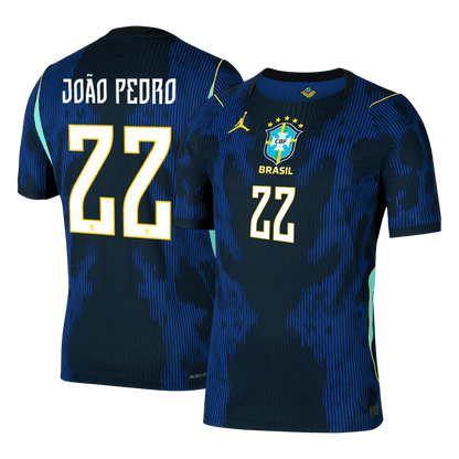 JOÃO PEDRO #22 Mens Brazil World Cup Away Jersey 2026 - Player Version (Slim Fit)