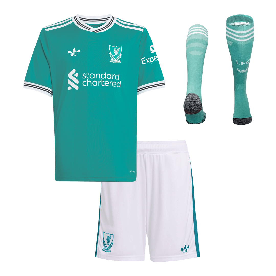 Kids Liverpool Third Full Kit 2025/26