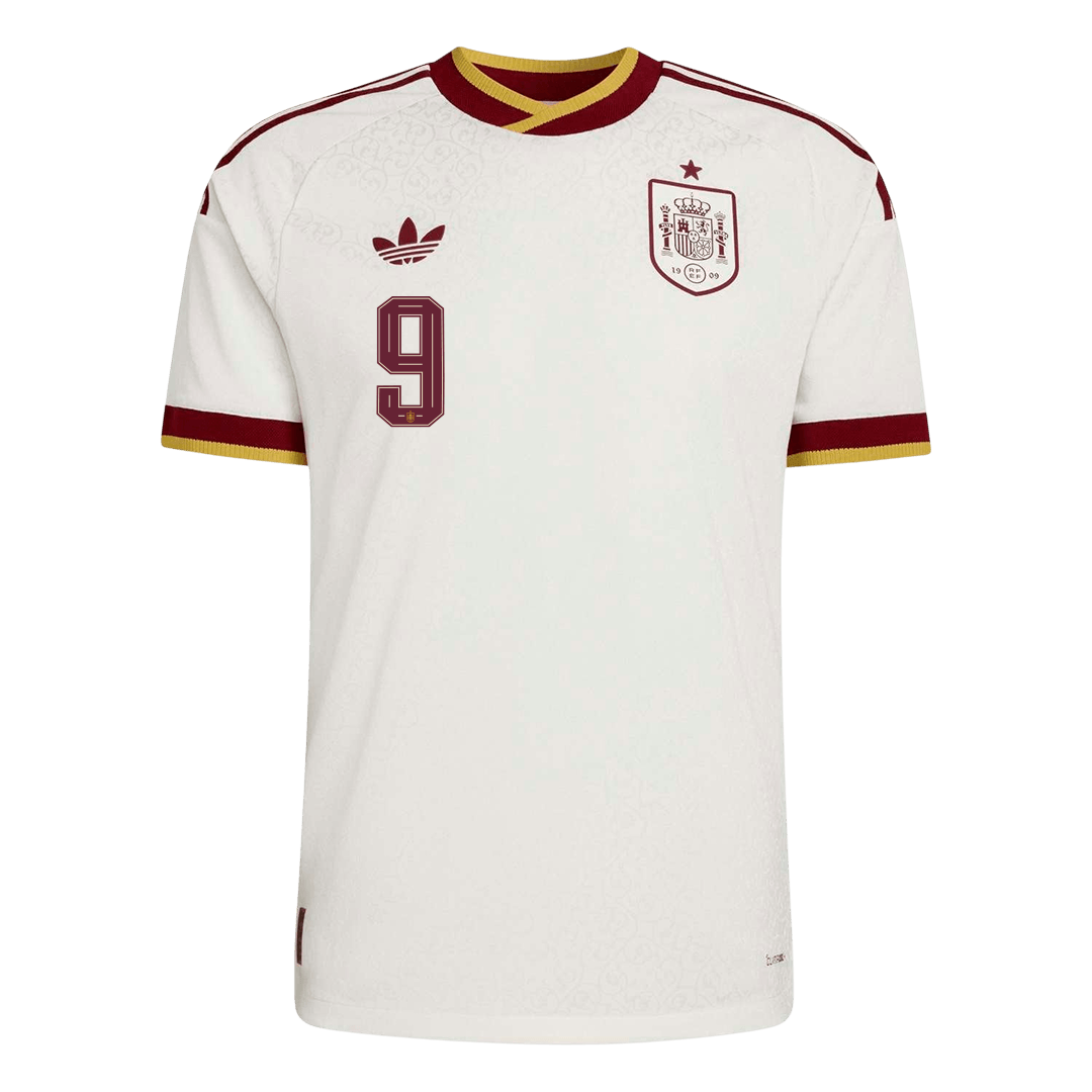 GAVI #9 Mens Spain World Cup Away Jersey 2026 - Player Version (Slim Fit)