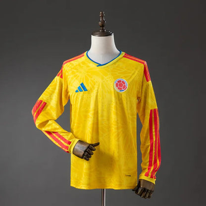 Colombia Home Jersey 2026 World Cup Long Sleeves Football Kit Soccer Shirt