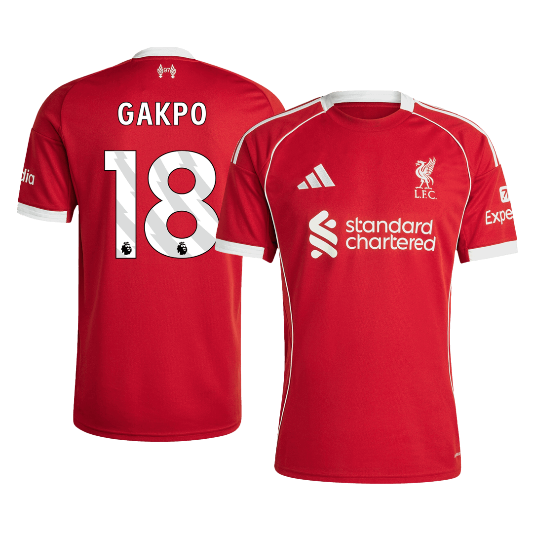 GAKPO #18 Mens Liverpool Home Jersey 2025/26