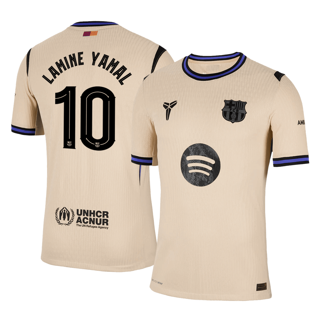 LAMINE YAMAL #10 Mens Barcelona Away Jersey 2025/26 UCL - Player Version (Slim Fit)