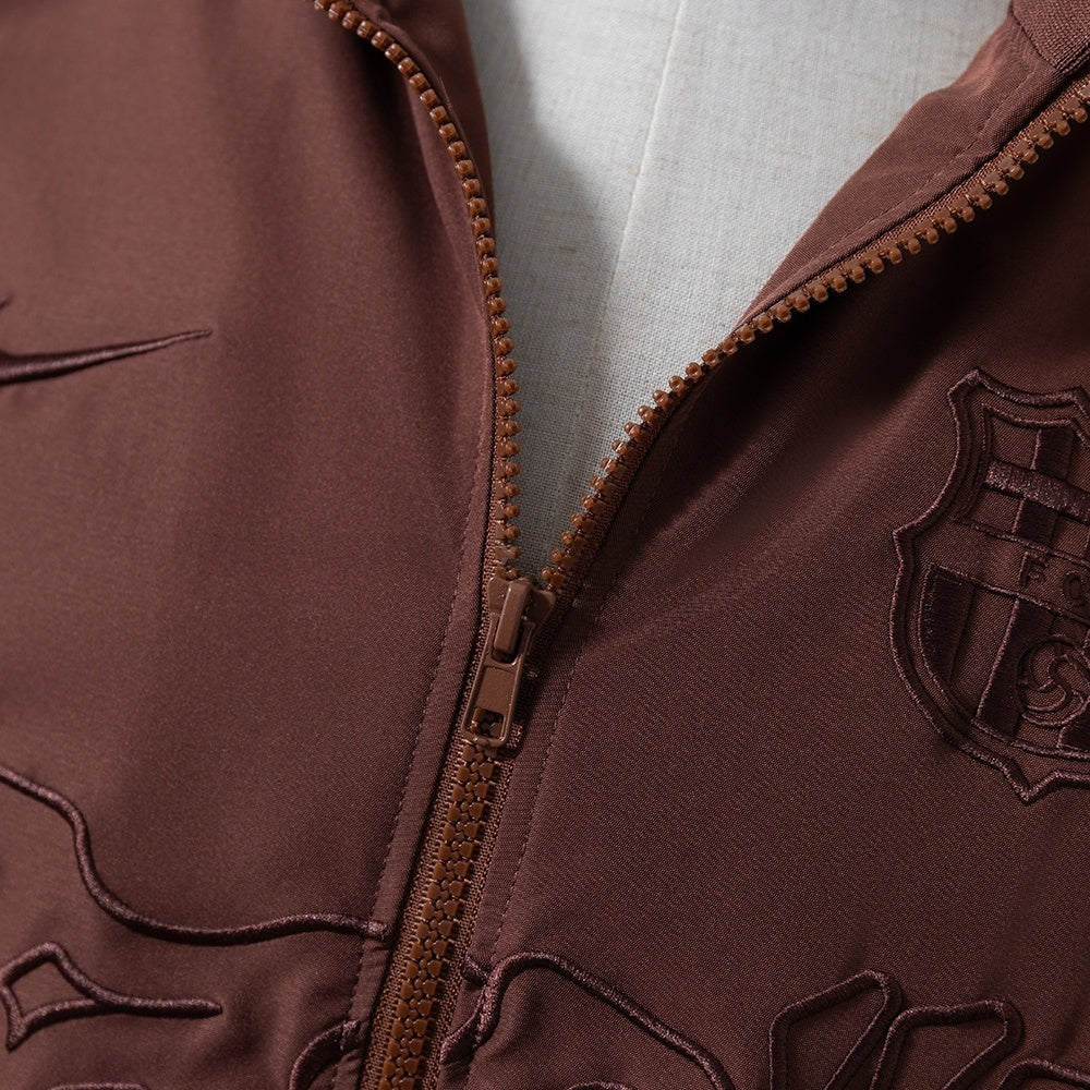Barcelona x Travis Scott Windbreaker 2025/26 Brown Football Soccer Jacket