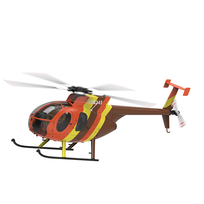 YUXIANG F118S MH-6 Little Bird 1/16 Scale 250-Class FPV RC Military Helicopter 5-Blade Flybarless GPS RTF